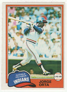 Jorge Orta - Cleveland Indians (MLB Baseball Card) 1981 O-Pee-Chee # 222 NM