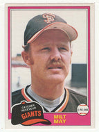Milt May - San Francisco Giants (MLB Baseball Card) 1981 O-Pee-Chee # 273 NM
