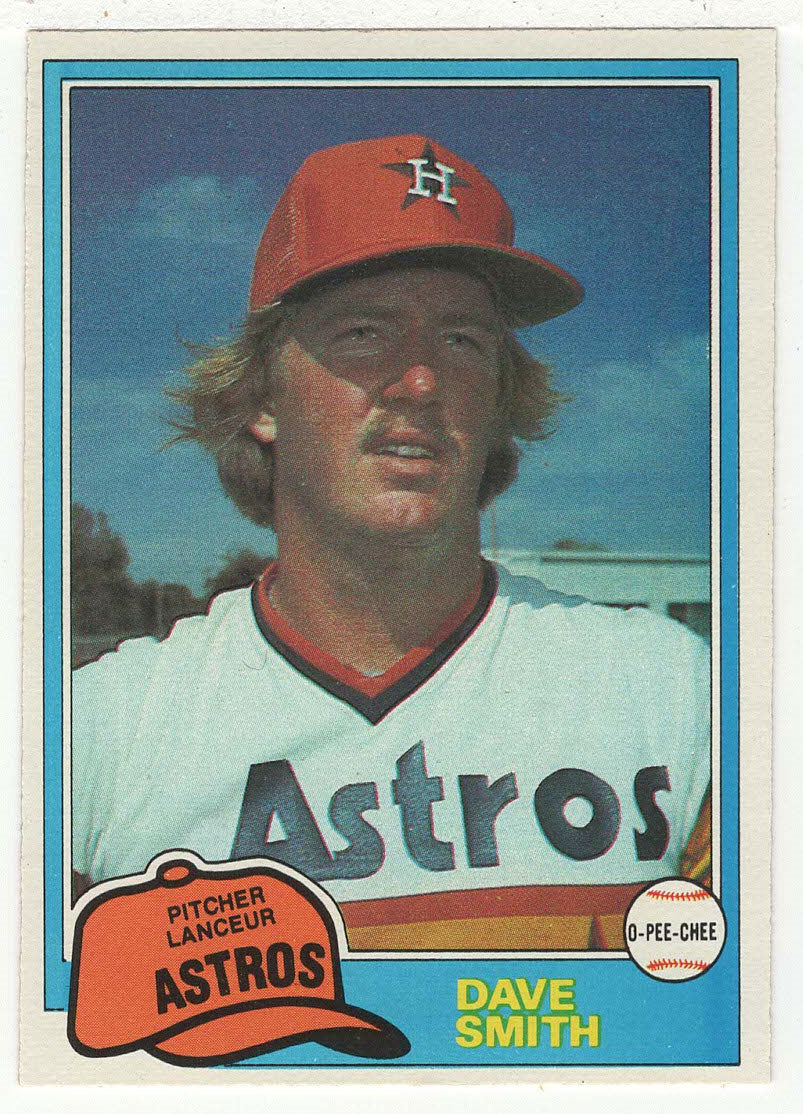 Dave Smith - Houston Astros (MLB Baseball Card) 1981 O-Pee-Chee # 287 NM