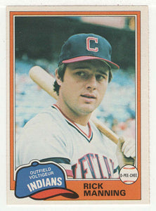 Rick Manning - Cleveland Indians (MLB Baseball Card) 1981 O-Pee-Chee # 308 NM