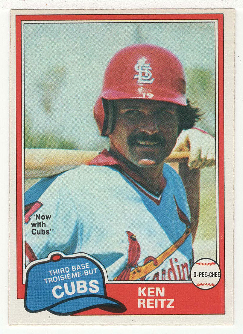 Ken Reitz - Chicago Cubs (MLB Baseball Card) 1981 O-Pee-Chee # 316 NM