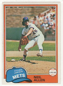 Neil Allen - New York Mets (MLB Baseball Card) 1981 O-Pee-Chee # 322 NM