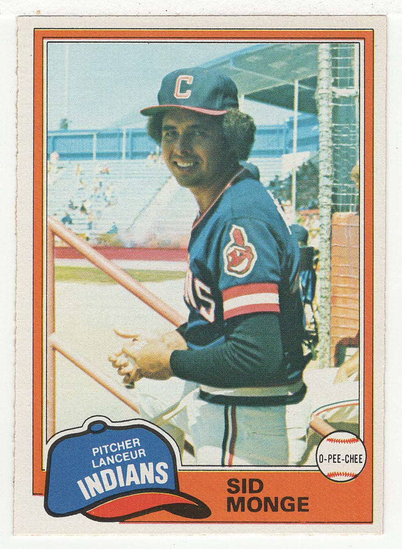 Sid Monge - Cleveland Indians (MLB Baseball Card) 1981 O-Pee-Chee # 333 NM