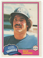 Rick Cerone - New York Yankees (MLB Baseball Card) 1981 O-Pee-Chee # 335 NM