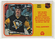 Paul Gardner - Pittsburgh Penguins - League Leaders (NHL Hockey Card) 1982-83 O-Pee-Chee # 236 NM-MT