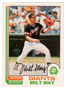 Milt May - San Francisco Giants (MLB Baseball Card) 1982 O-Pee-Chee # 242 VG/NM