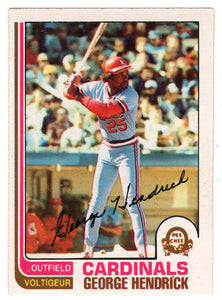 George Hendrick - St. Louis Cardinals (MLB Baseball Card) 1982 O-Pee-Chee # 295 VG/NM