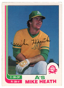 Mike Heath - Oakland Athletics (MLB Baseball Card) 1982 O-Pee-Chee # 318 VG/NM