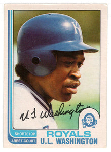 U.L. Washington - Kansas City Royals (MLB Baseball Card) 1982 O-Pee-Chee # 329 VG/NM