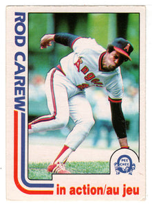 Rod Carew - California Angels - In Action (MLB Baseball Card) 1982 O-Pee-Chee # 363 VG/NM