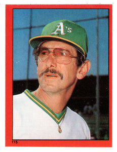 Billy Martin - Oakland Athletics - Manager (MLB Baseball Card) 1982 Topps Stickers # 115 Mint
