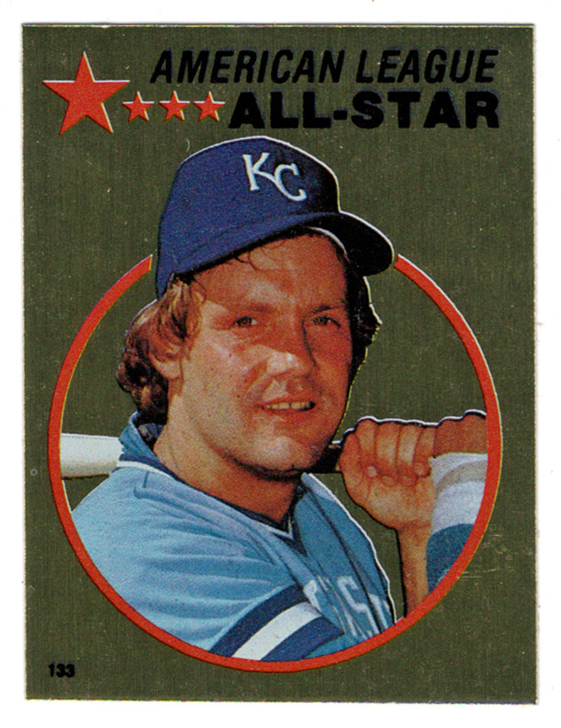 George Brett - Kansas City Royals - Gold Foil (MLB Baseball Card) 1982 Topps Stickers # 133 Mint