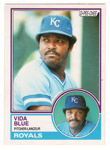 Vida Blue - Kansas City Royals (MLB Baseball Card) 1983 O-Pee-Chee # 178 VG-NM