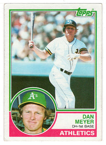 Dan Meyer - Oakland Athletics (MLB Baseball Card) 1983 Topps # 208 VG/NM