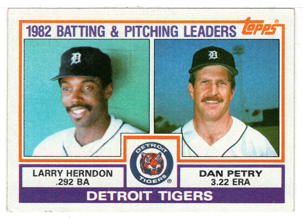 Larry Herndon - Dan Petry - Detroit Tigers Checklist (MLB Baseball Card) 1983 Topps # 261 VG/NM