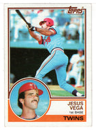 Jesus Vega RC - Minnesota Twins (MLB Baseball Card) 1983 Topps # 308 VG/NM