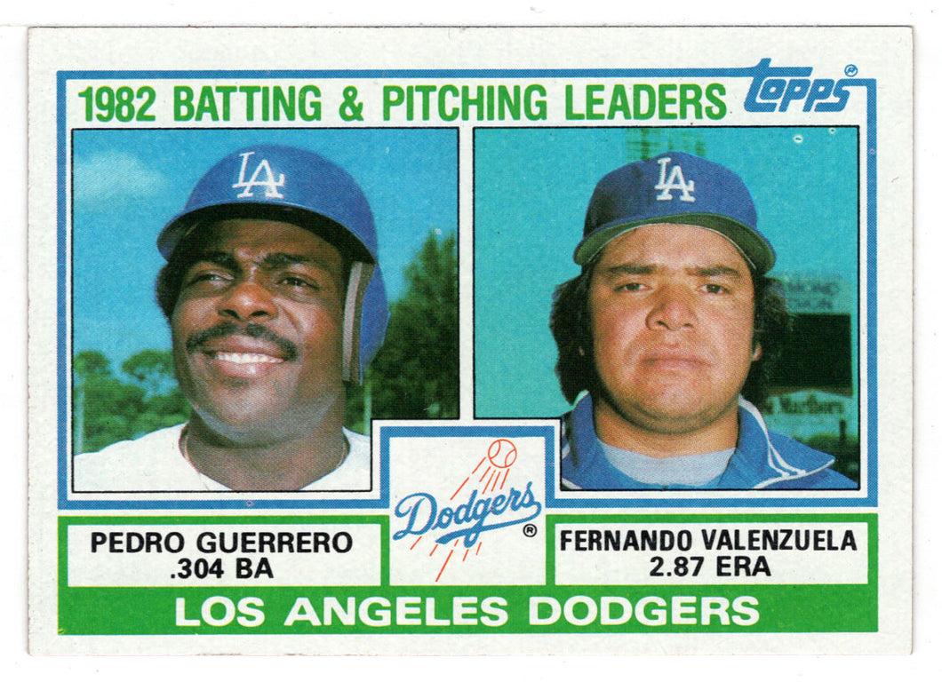Pedro Guerrero - Fernando Valenzuela - Los Angeles Dodgers Team