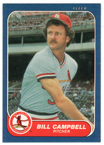 Bill Campbell - St. Louis Cardinals (MLB Baseball Card) 1986 Fleer # 28 Mint