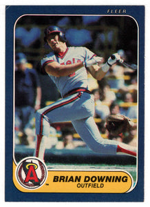 Brian Downing - California Angels (MLB Baseball Card) 1986 Fleer # 154 Mint