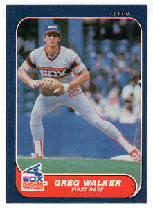 Greg Walker - Chicago White Sox (MLB Baseball Card) 1986 Fleer # 219 Mint