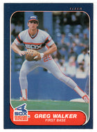 Greg Walker - Chicago White Sox (MLB Baseball Card) 1986 Fleer # 219 Mint