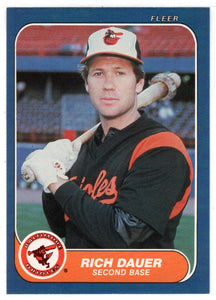 Rich Dauer - Baltimore Orioles (MLB Baseball Card) 1986 Fleer # 270 Mint