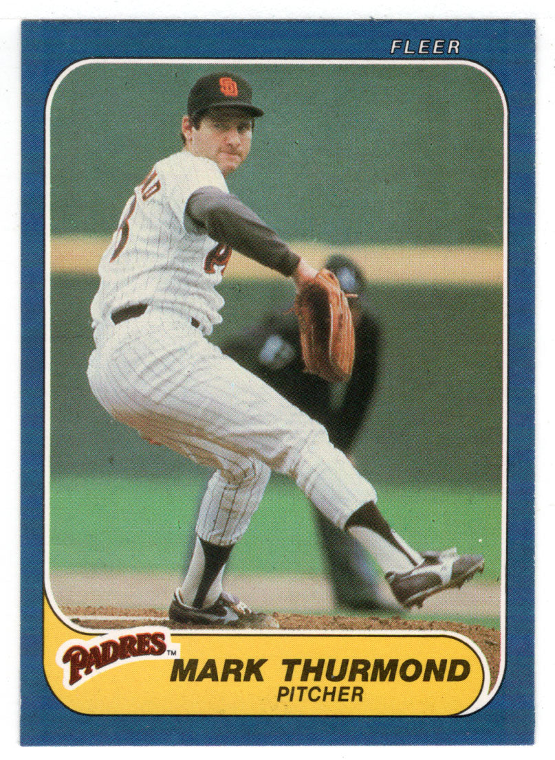 Mark Thurmond - San Diego Padres (MLB Baseball Card) 1986 Fleer # 337 Mint