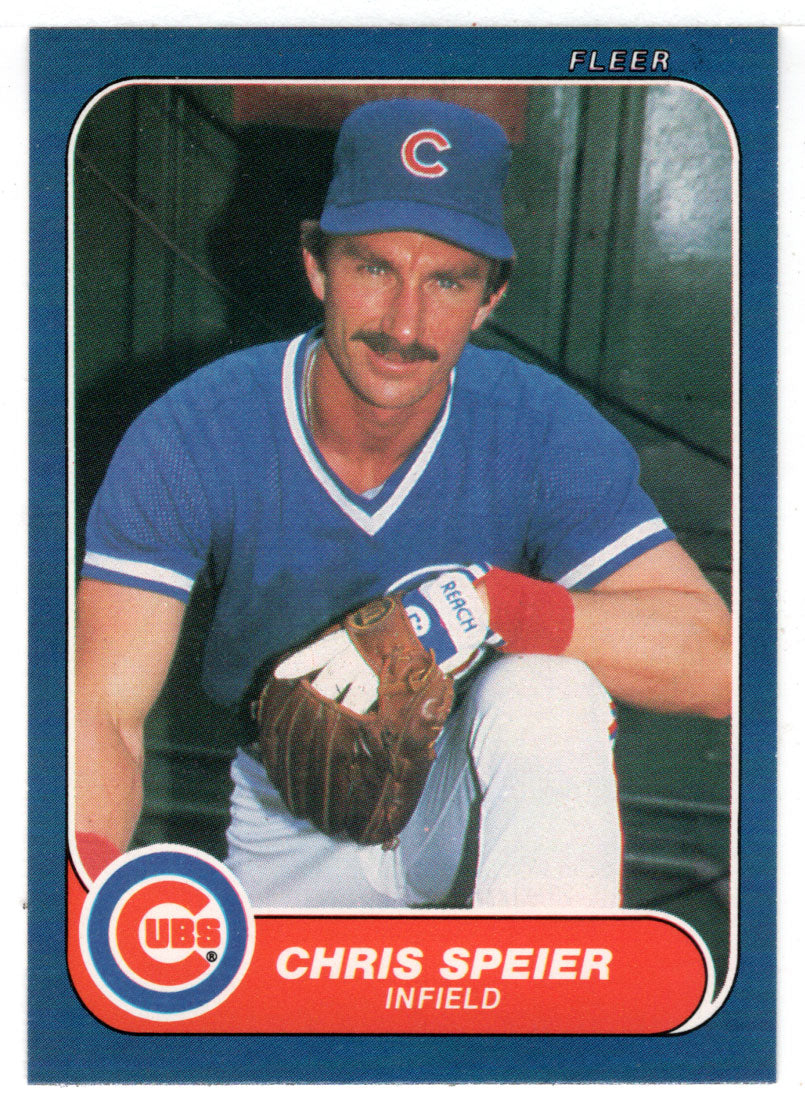 Chris Speier - Chicago Cubs (MLB Baseball Card) 1986 Fleer # 382 Mint