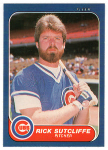 Rick Sutcliffe - Chicago Cubs (MLB Baseball Card) 1986 Fleer # 383 Mint