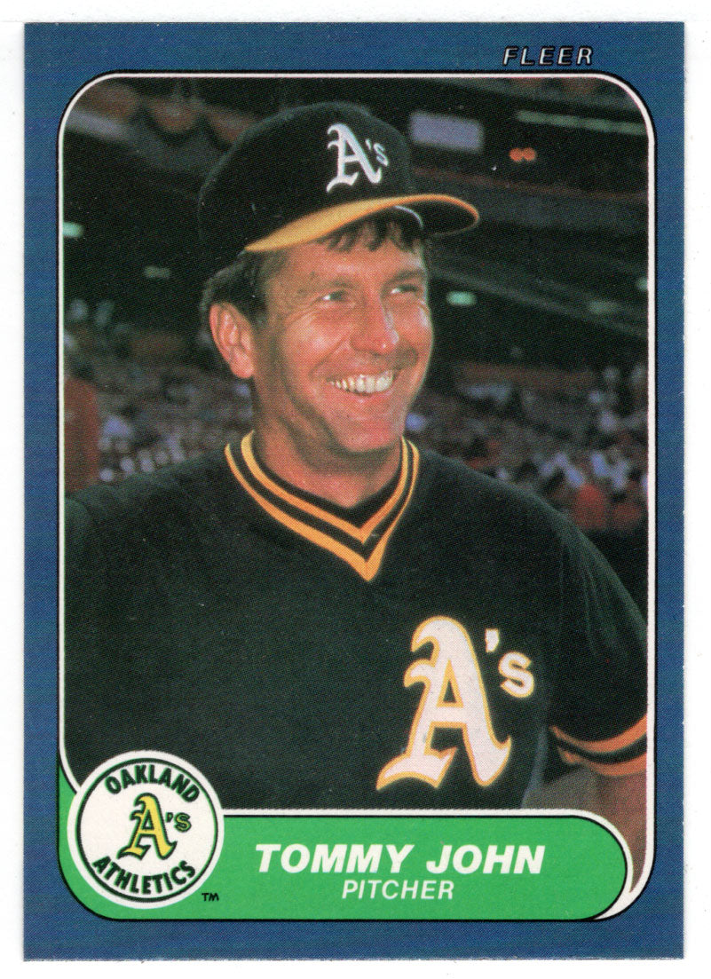 Tommy John - Oakland Athletics (MLB Baseball Card) 1986 Fleer # 422 Mint