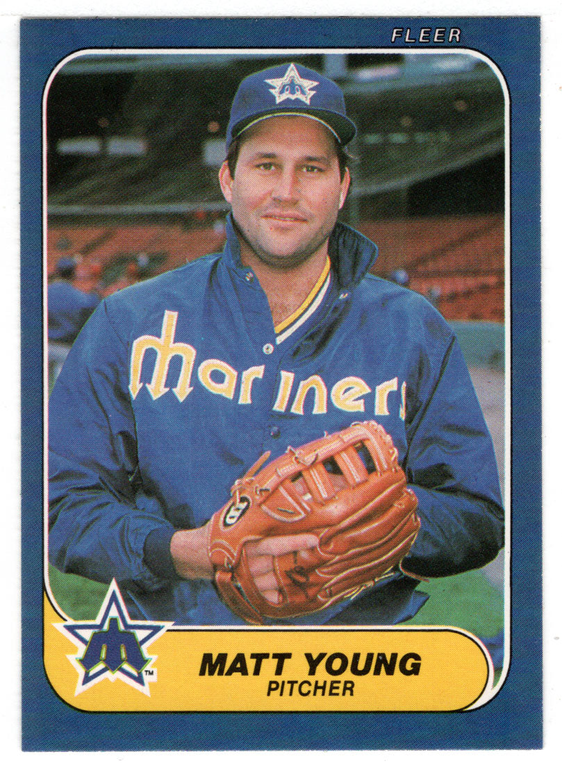 Matt Young - Seattle Mariners (MLB Baseball Card) 1986 Fleer # 481 Mint