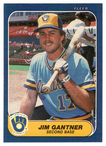 Jim Gantner - Milwaukee Brewers (MLB Baseball Card) 1986 Fleer # 487 Mint