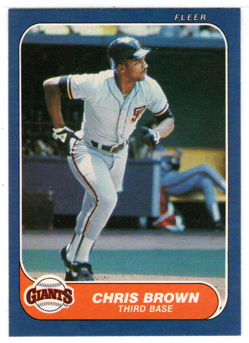 Chris Brown RC - San Francisco Giants (MLB Baseball Card) 1986 Fleer # 535 Mint