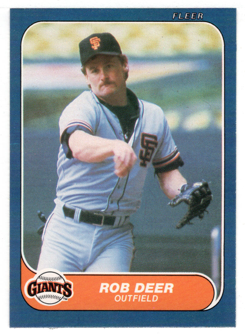 Rob Deer - San Francisco Giants (MLB Baseball Card) 1986 Fleer # 538 Mint