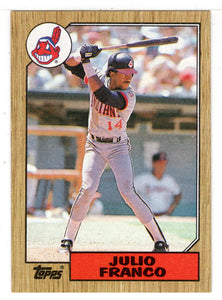 Julio Franco - Cleveland Indians (MLB Baseball Card) 1987 Topps # 160 Mint