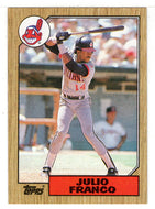 Julio Franco - Cleveland Indians (MLB Baseball Card) 1987 Topps # 160 Mint
