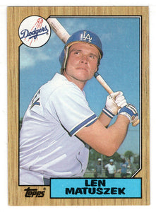 Len Matuszek - Los Angeles Dodgers (MLB Baseball Card) 1987 Topps # 457 Mint