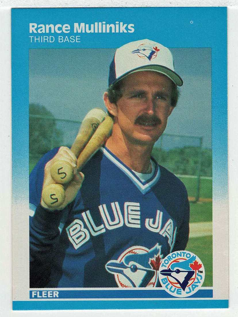 Rance Mulliniks - Toronto Blue Jays (MLB Baseball Card) 1987 Fleer # 237 Mint