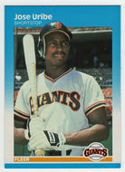 Jose Uribe - San Francisco Giants (MLB Baseball Card) 1987 Fleer # 286 Mint