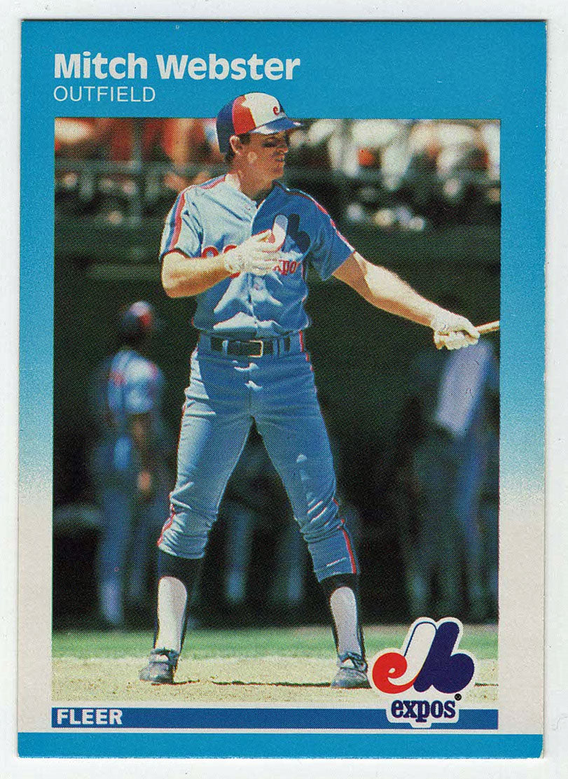 Mitch Webster - Montreal Expos (MLB Baseball Card) 1987 Fleer # 335 Mint