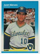 Juan Nieves - Milwaukee Brewers (MLB Baseball Card) 1987 Fleer # 352 Mint