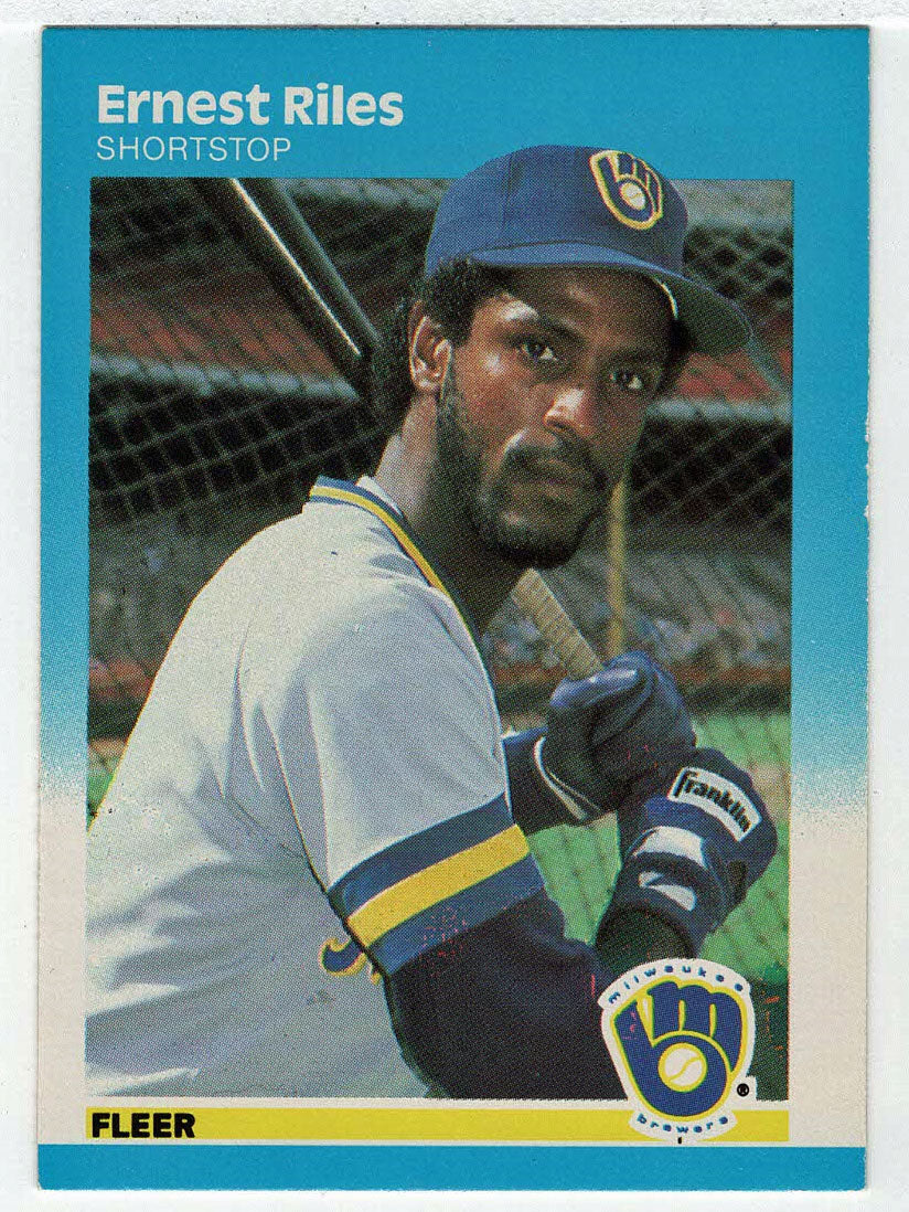 Ernest Riles - Milwaukee Brewers (MLB Baseball Card) 1987 Fleer # 355 Mint