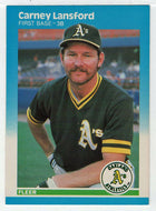 Carney Lansford - Oakland Athletics (MLB Baseball Card) 1987 Fleer # 397 Mint