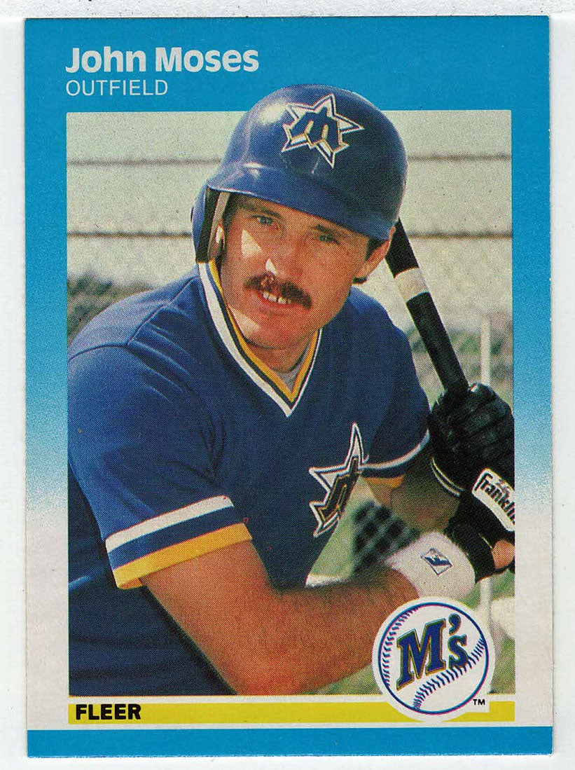 John Moses - Seattle Mariners (MLB Baseball Card) 1987 Fleer # 592 Mint