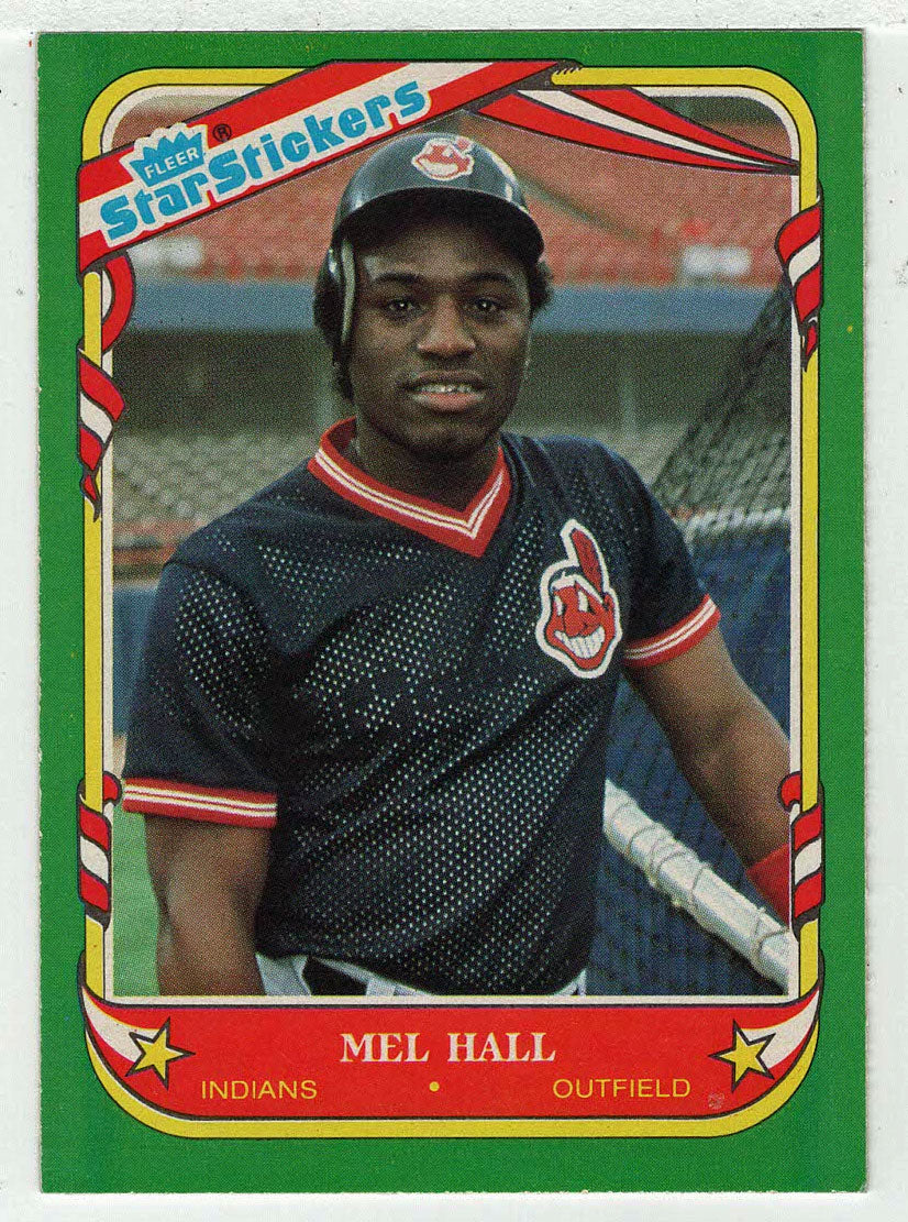 Mel Hall - Cleveland Indians - Star Stickers (MLB Baseball Card) 1987 Fleer # 53 Mint