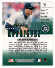 Load image into Gallery viewer, Alex Rodriguez - Seattle Mariners - 8 X 10 Portrait Photo Card (MLB Baseball Card) 1988 Donruss Studio # 20 Mint
