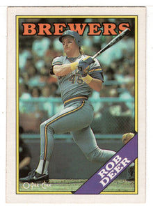 Rob Deer - Milwaukee Brewers (MLB Baseball Card) 1988 O-Pee-Chee # 33 Mint