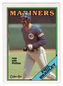 Phil Bradley - Philadelphia Phillies (MLB Baseball Card) 1988 O-Pee-Chee # 55 Mint