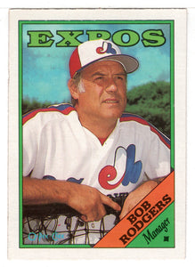 Bob Rodgers - Montreal Expos - Manager (MLB Baseball Card) 1988 O-Pee-Chee # 134 Mint