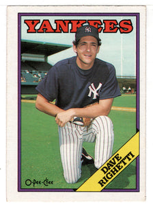 Dave Righetti - New York Yankees (MLB Baseball Card) 1988 O-Pee-Chee # 155 Mint